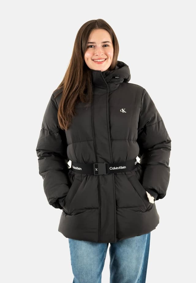 Detalle de Calvin Klein Women’s Belted Mid Weight Puffer Jacket