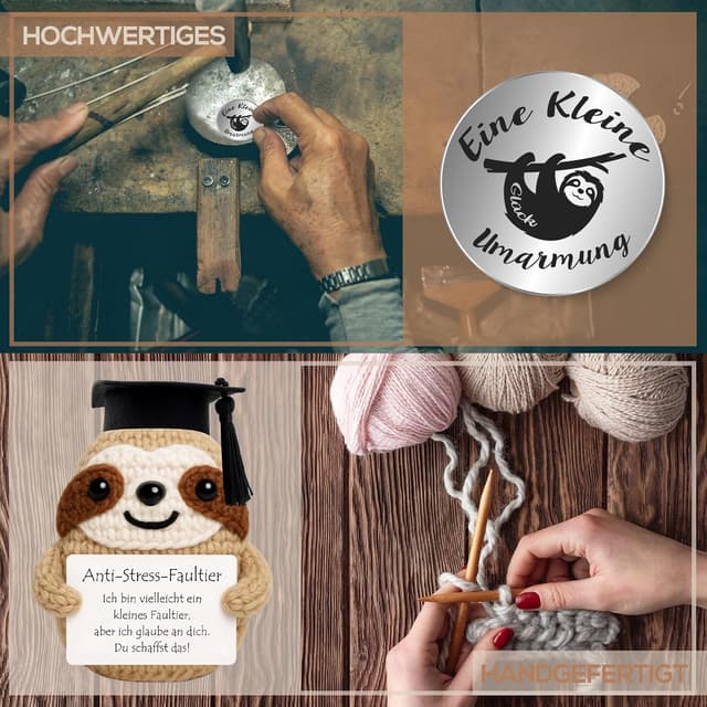 Detalle de Tixlux Pocket Hug Anti Stress Faultier 5x7 cm