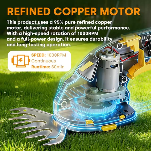 Detalle 2 de Enventor 2-in-1 cordless hedge trimmer 2000mAh