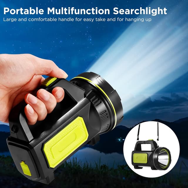 Detalle 2 de Vvciic Flashlight Rechargeable Spotlight 1,000 lm 🔦