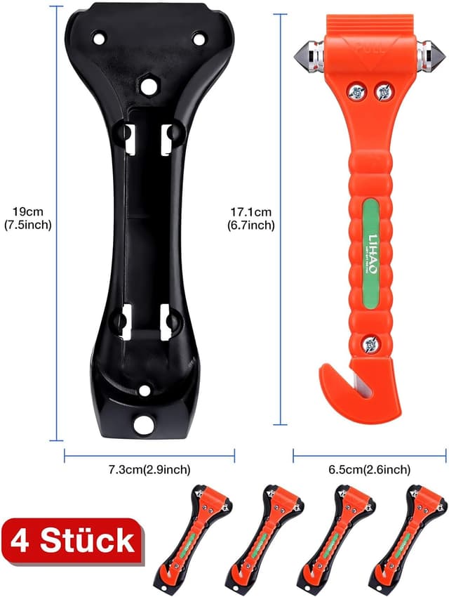 Thumbnail 1 de LIHAO Notfallhammer 4 Stück fürs Auto 🚗