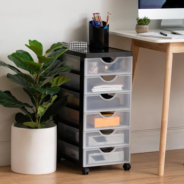 Detalle 2 de Iris Ohyama Kunststoff-Schubladenbox 6 Schubladen