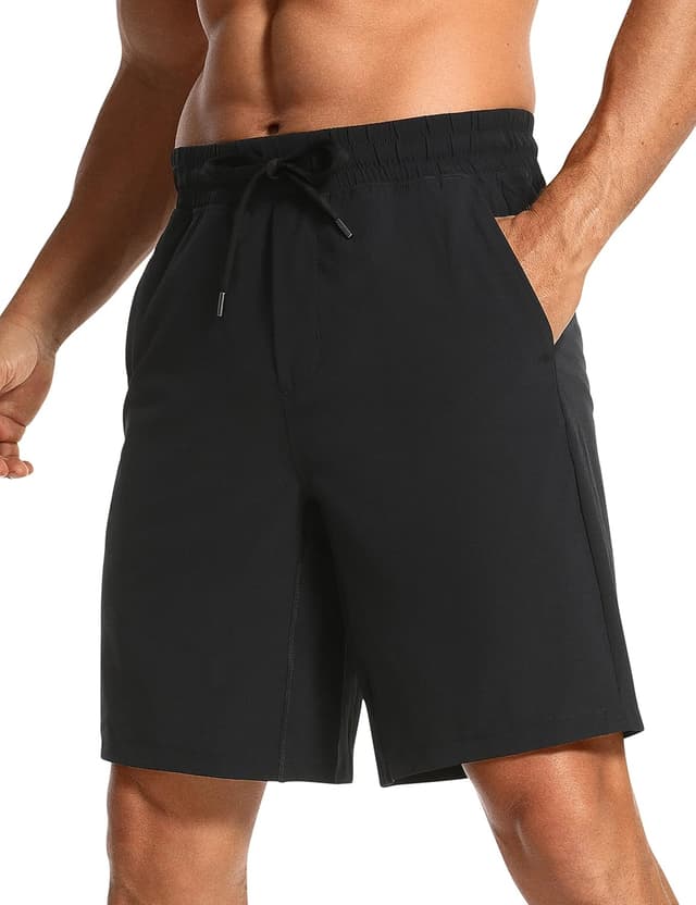 Detalle de CRZ YOGA Uomo pantaloncini sportivi da corsa ad asciugatura rapida, 23 cm – Nero S
