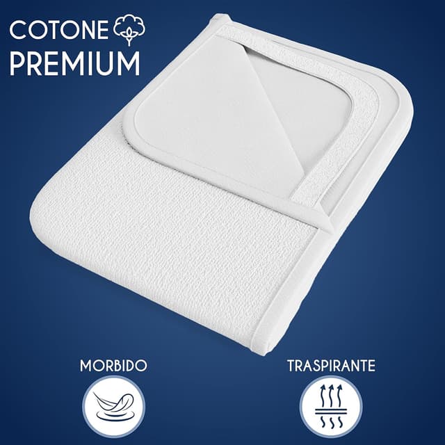 Detalle de Dreamzie Coprimaterasso 120x190 cm impermeabile e traspirante con 4 angoli elastici (OEKO-TEX)