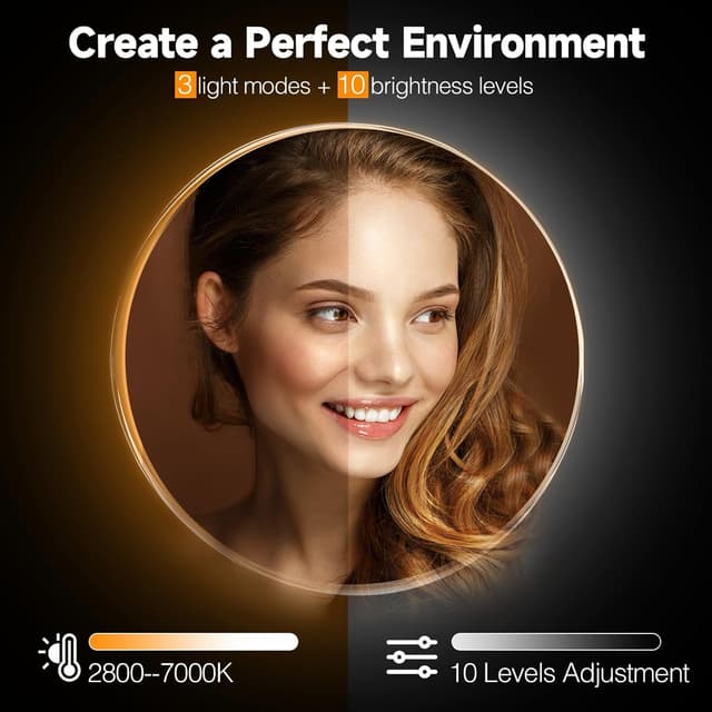 Detalle de EMART 2-Pack LED Photography Lighting Kit (25 x 20cm) with Tripods, 2800K–7000K Dimmable Panel Lights