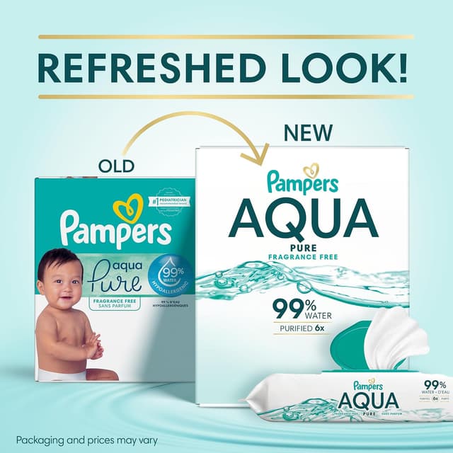 Thumbnail 1 de Pampers Aqua Pure Baby Wipes 896 Pack