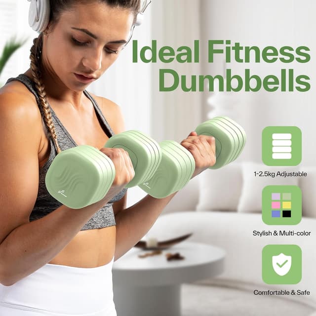 Detalle 2 de Sportneer verstellbare Kurzhantel 2er Set