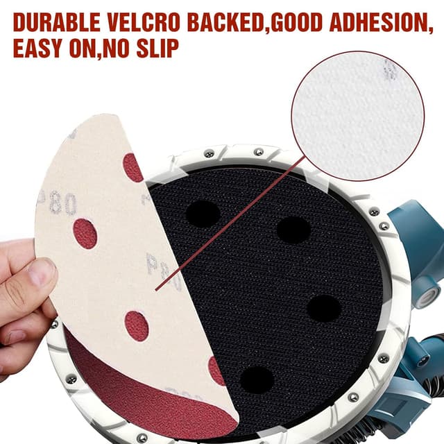 Detalle de KONGMING 25 Pack 225mm Sanding Discs (Grit 60) for Drywall Sanders