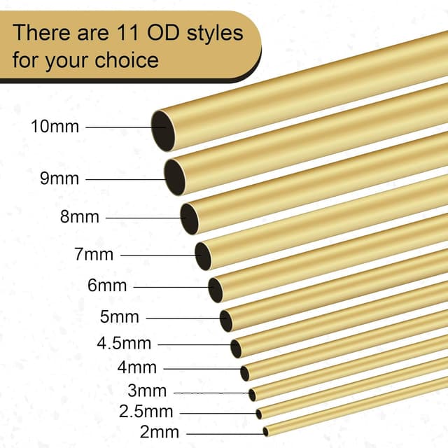 Detalle 1 de iMeistek Messingrohr 300 mm, 9 mm AußenØ