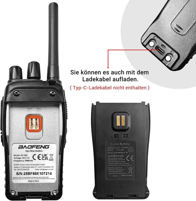 Thumbnail 2 de Professionelle Walkie-Talkies 3er Set mit 16 Kanälen 📡