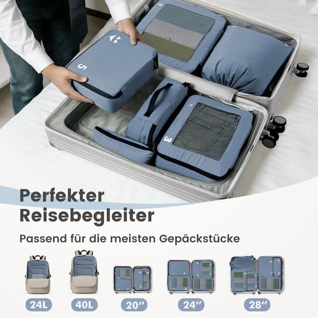 Thumbnail 5 de Samfolk Koffer Organizer 8er Packwürfel