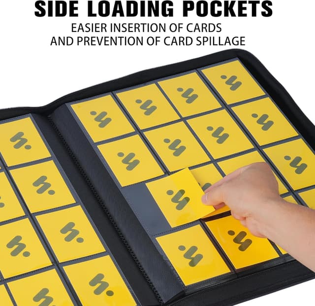 Detalle de MORABTO Premium 1000+ Pockets Card Binder (Ringless, 16-Pocket, Light Blue)