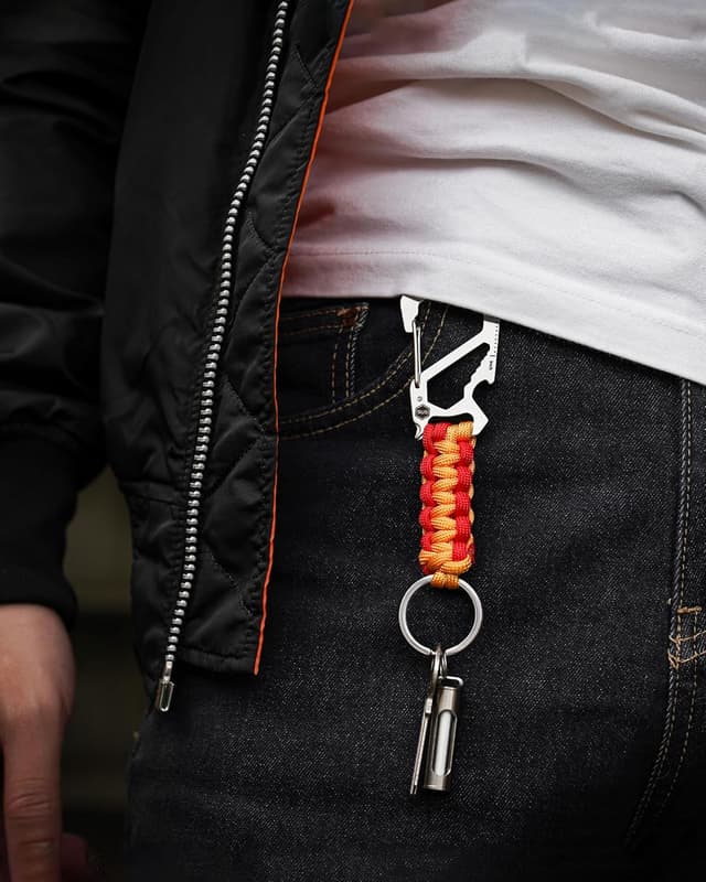 Detalle 2 de KeyUnity KC00 Paracorde Porte-clés Mousqueton