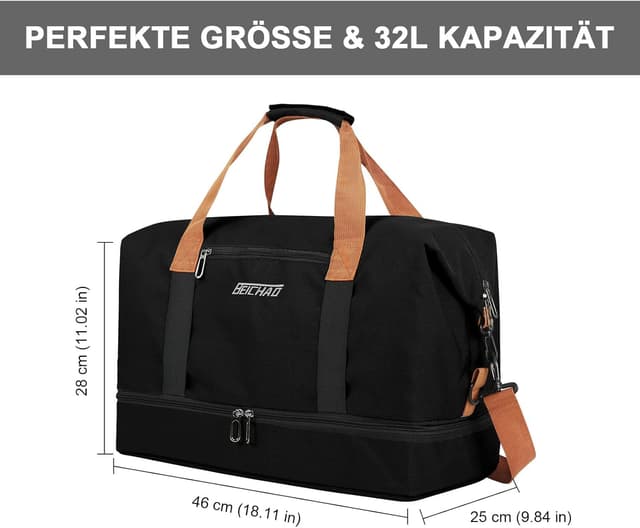 Thumbnail 1 de Vllcsla Sporttasche 32,2 L Groß Schwarz