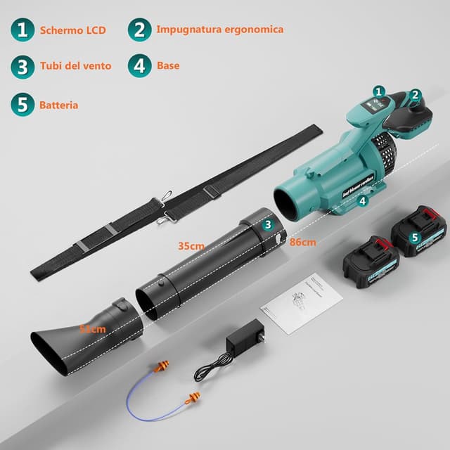 Thumbnail 5 de Olubfdh 21V Soffiatore a batteria 255 km/h