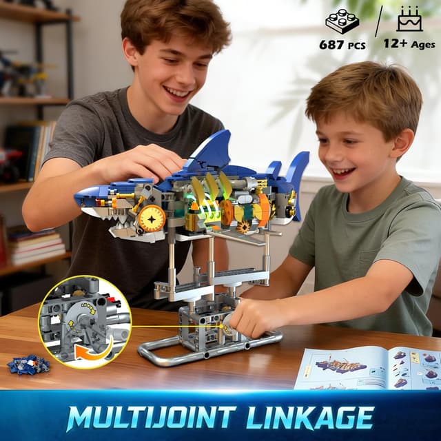 Thumbnail 3 de INSOON Hai Bauspielzeug Licht 687 Teile