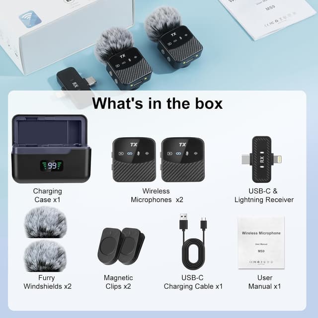 Thumbnail 6 de YUANRAN Mini Lavalier micrófono inalámbrico para móvil