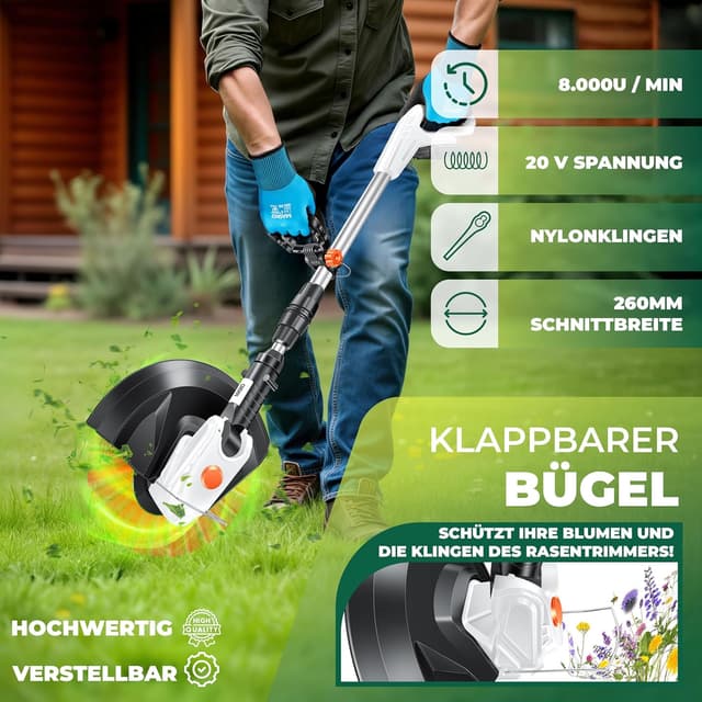 Thumbnail 2 de MASKO® Cortadora de césped inalámbrica 20 V y desbrozadora 🌿