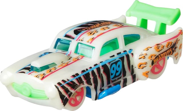 Detalle de Hot Wheels Monster Trucks 10-Pack (Glow-in-the-Dark) 1:64 Scale, 5 Trucks & 5 Cars Set
