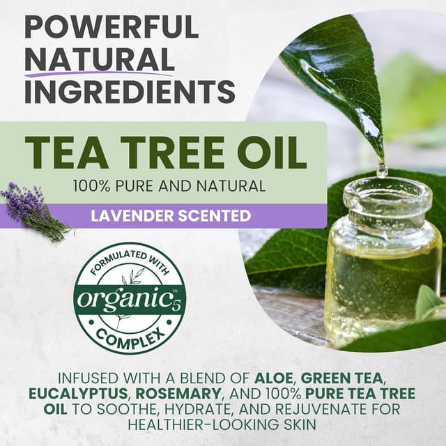 Detalle de KESMEDIK Tea Tree & Lavender Body Wash (MaxTherapy) — Antifungal Defense & Itchy Skin Relief, 2-Pack (Limited Edition)