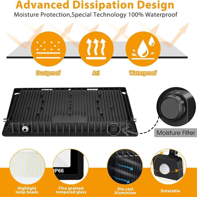 Thumbnail 2 de CREATESTAR Foco LED Exterior 50W 5000 lm