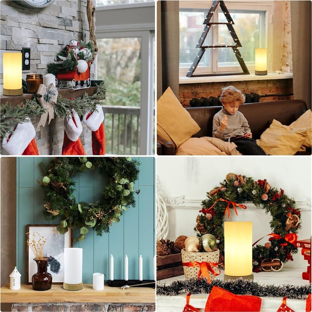 Detalle 2 de HSLighting Touch Glass Bedside Lamp 3-way dimmable