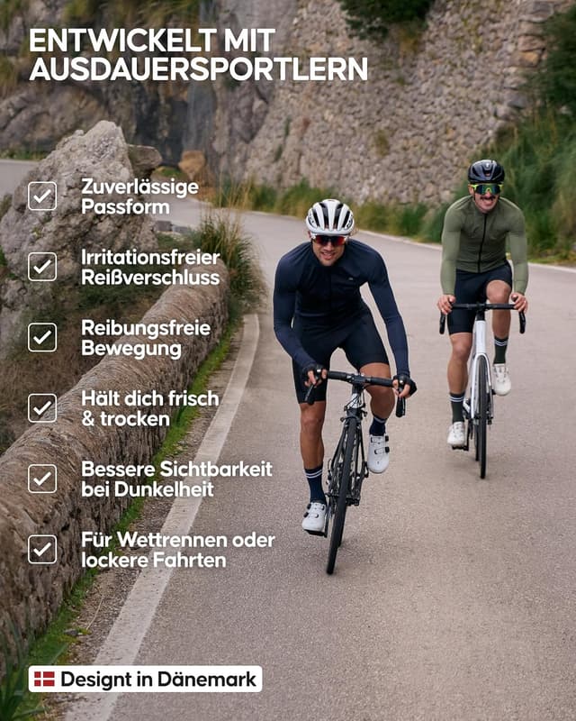 Detalle 1 de DANISH ENDURANCE Radtrikot Langarm mit 30 °C