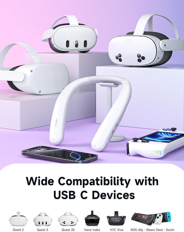 Detalle de JSAUX 10,000mAh battery pack for Oculus Quest 3/Quest 2 with infrared function