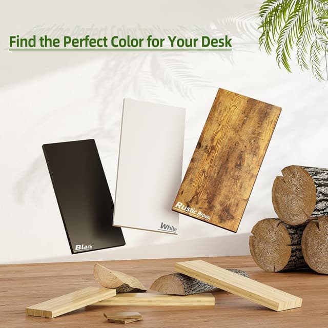 Thumbnail 6 de BEXEVUE Desk small computer desk 100 x 48 cm in rustic brown