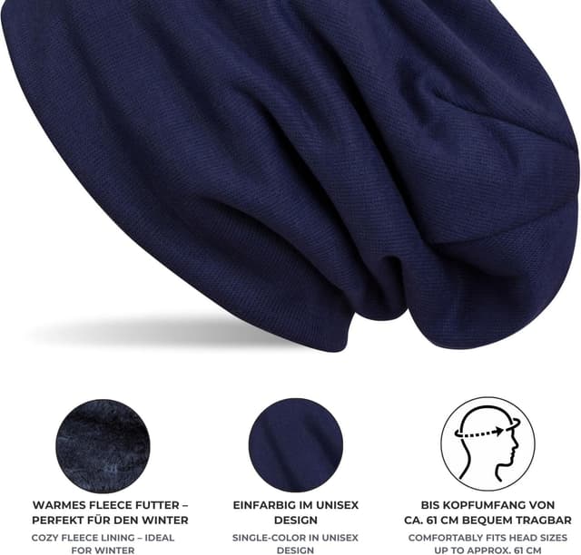 Thumbnail 4 de styleBREAKER Bonnet Longbeanie Laine fine 27 cm