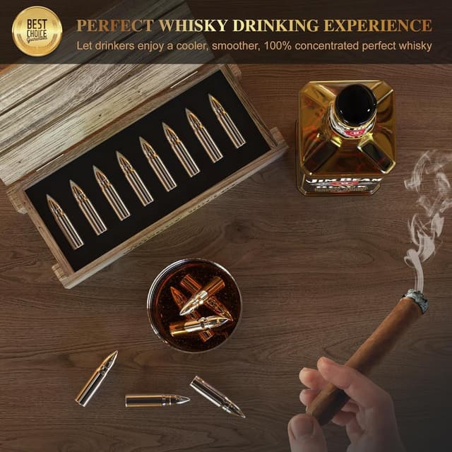 Thumbnail 5 de Bullet Eiswürfel Edelstahl 8 Stück 🍷