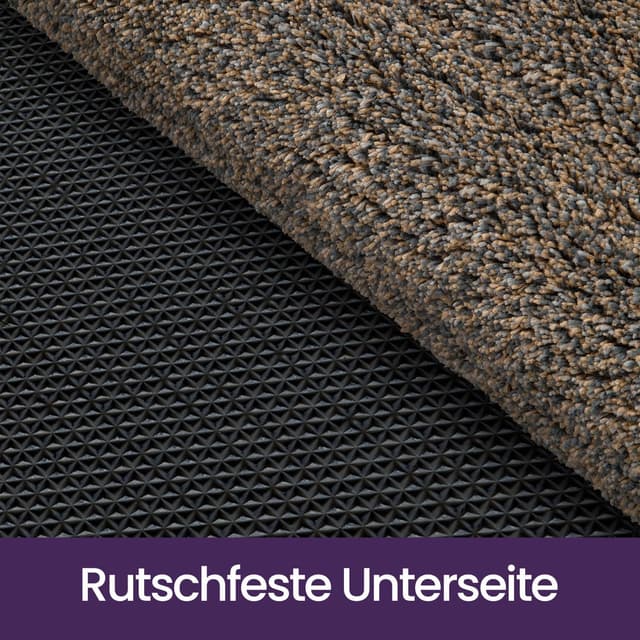 Detalle de DEXI DEXI Fußmatte Innen 80 x 120 cm – rutschfeste Schmutzfangmatte für Eingang, Flur & Haustür (braun-blau)