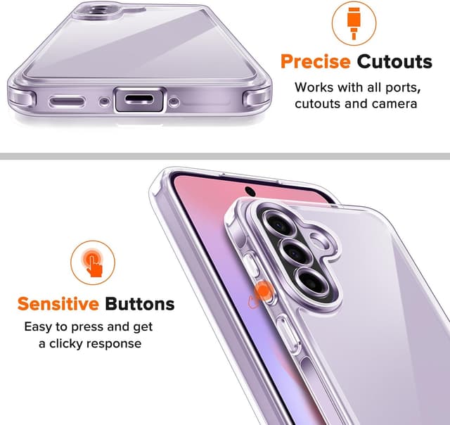 Thumbnail 6 de Coque ivoler anti-jaunissement HD Clair pour Samsung Galaxy A37 5G (2 pièces verre trempé) – protection antichoc mince