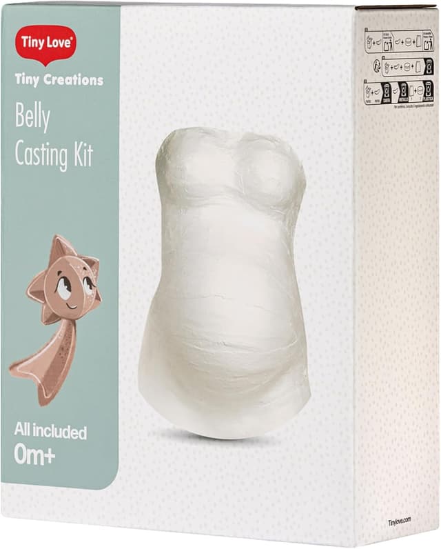 Detalle 2 de Tiny Love Kit Calco Pancia Gravidanza 3D: set fai-da-te in gesso per ricordo baby shower