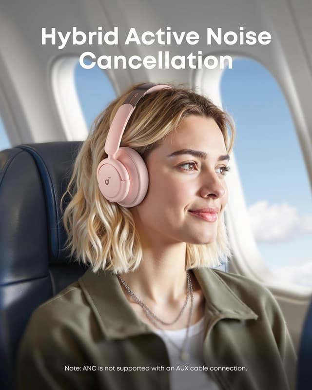 Detalle de Soundcore Q30 by Anker Hybrid Active Noise Cancelling Headphones (with Travel Pouch) – Bluetooth + Multipoint