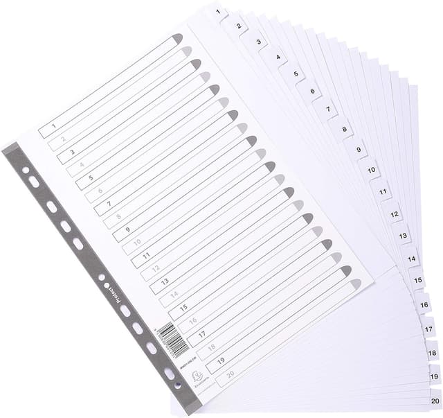 Thumbnail 1 de Exacompta MWD1-20Z-EW Mylar Indices 20-Part