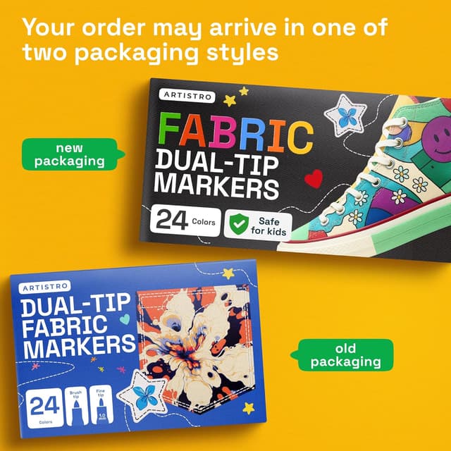 Thumbnail 6 de ARTISTRO 24 Doppelseitige Textilmarker 24er Set