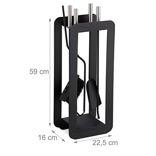 Thumbnail 3 de Relaxdays Kit de chimenea 5 piezas, negro