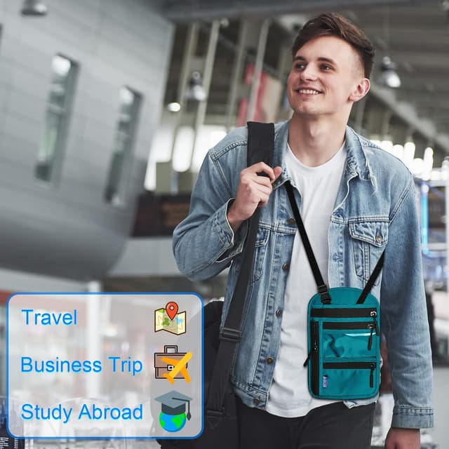 Thumbnail 6 de CORYIN RFID passport neck wallet pouch