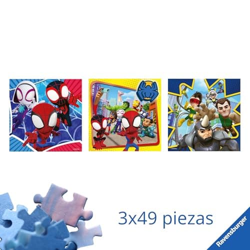 Detalle 2 de Ravensburger Puzzles Spidey 3 x 49 piezas 🧩
