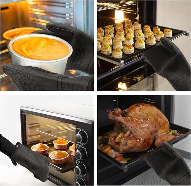 Thumbnail 6 de MEETOZ Silicone Oven Mitts, 600° heat