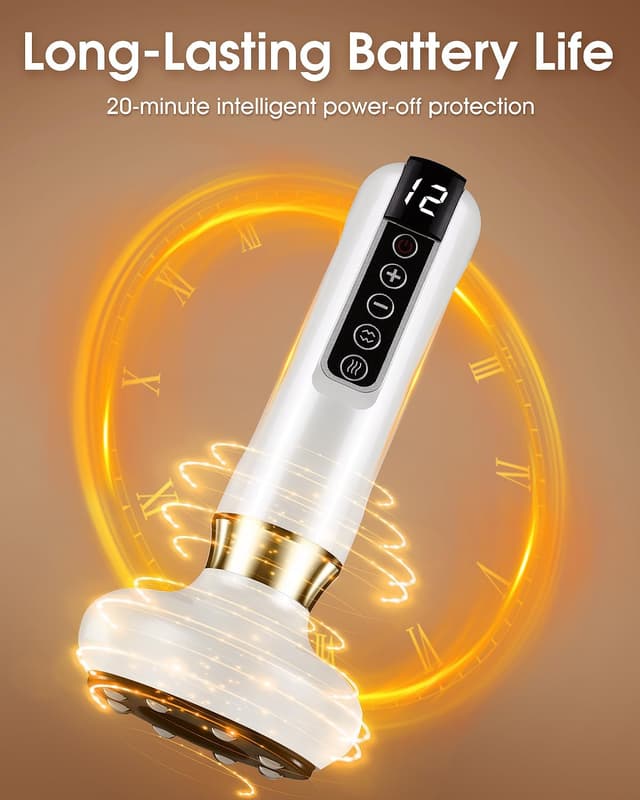 Detalle 2 de Velora Massaggiatore Anti Cellulite elettrico con gua sha e 12 modalità