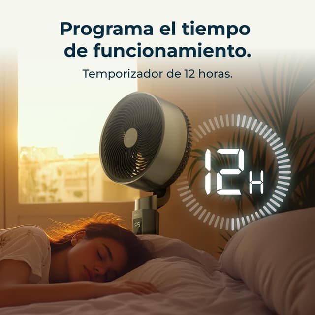 Detalle 2 de Cecotec Ventilatore da piantana Circolatore d’aria Energysilence 2400 Cyclone Noir, 40W