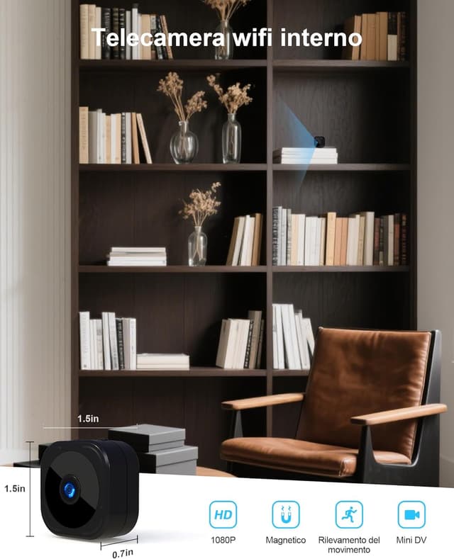 Detalle de AOBOCAM A12 Mini telecamera WiFi 1080P