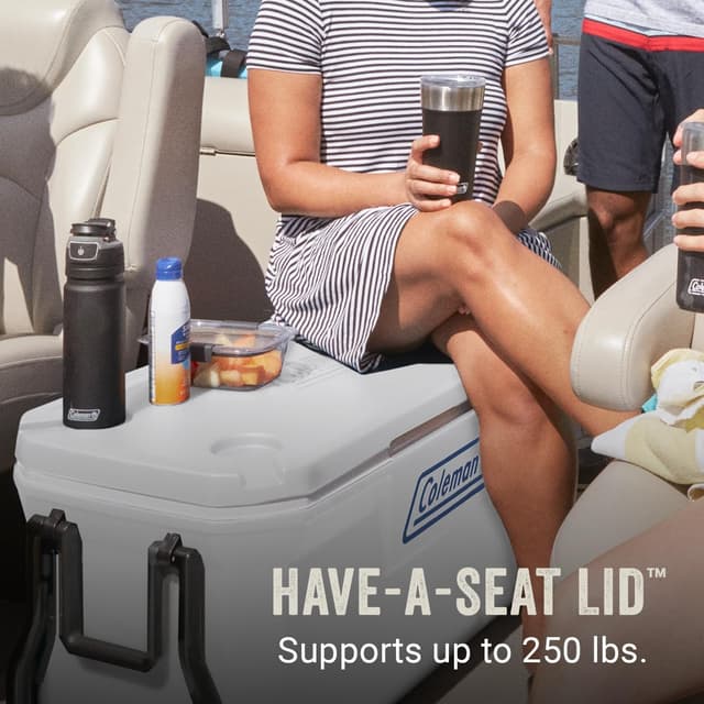 Detalle de Coleman Marine Cooler with Fully Insulated UV Guard Lid & Body (52qt/100qt/120qt Options)