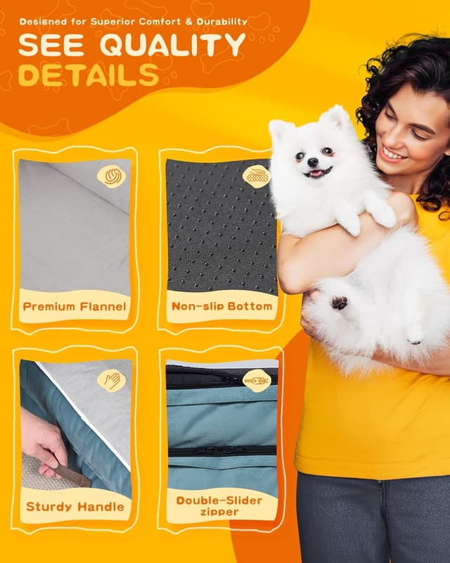 Detalle de Renvix Medium orthopedic cat bed 61x46x15cm