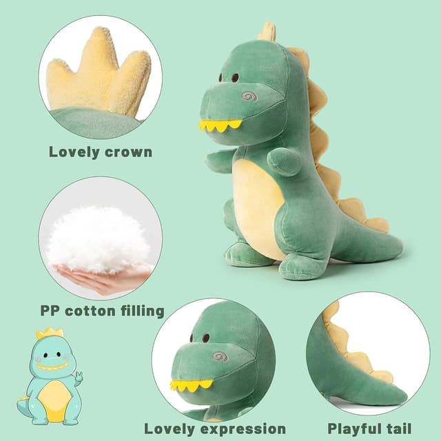 Thumbnail 4 de Adorlynetty Big Dinosaur Plush Toy 15.7in