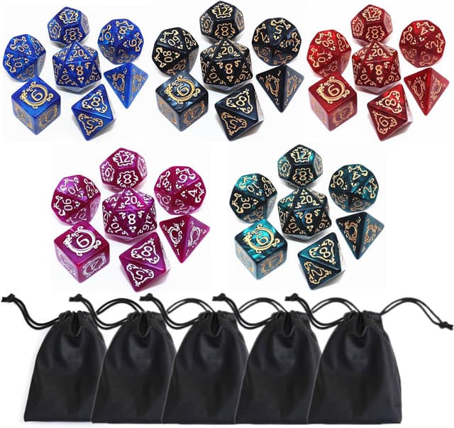 Thumbnail 6 de Polyhedral DND Dice Set 42‑Piece 6 Pack