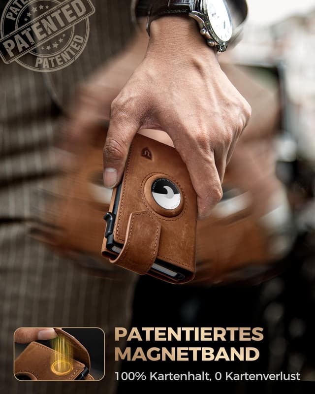 Detalle de LORZOR AirTag Wallet mit RFID Schutz