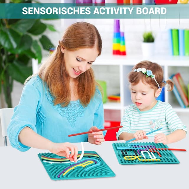 Detalle de InemzTal Montessori Sensorik-Spielzeug mit 11 Zählstangen und Reisetasche (ab 3+)